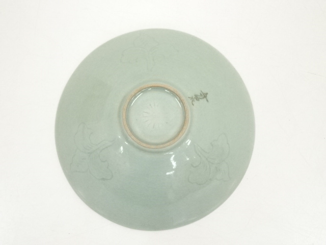 青磁　茶碗　M572 楽天市場】〇【茶器/茶道具 抹茶茶碗】 天目茶碗 青磁 雲鶴 川合
